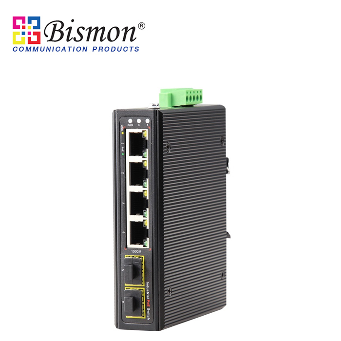 4 port RJ45 PoE Gigabit+2 SFP Slot Fiber Industrial Switch